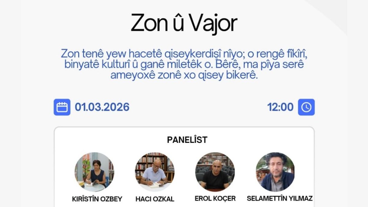 Gimgim de panelê "Zon û Vajor": Ozkal do bi Zazakî qisey bikero