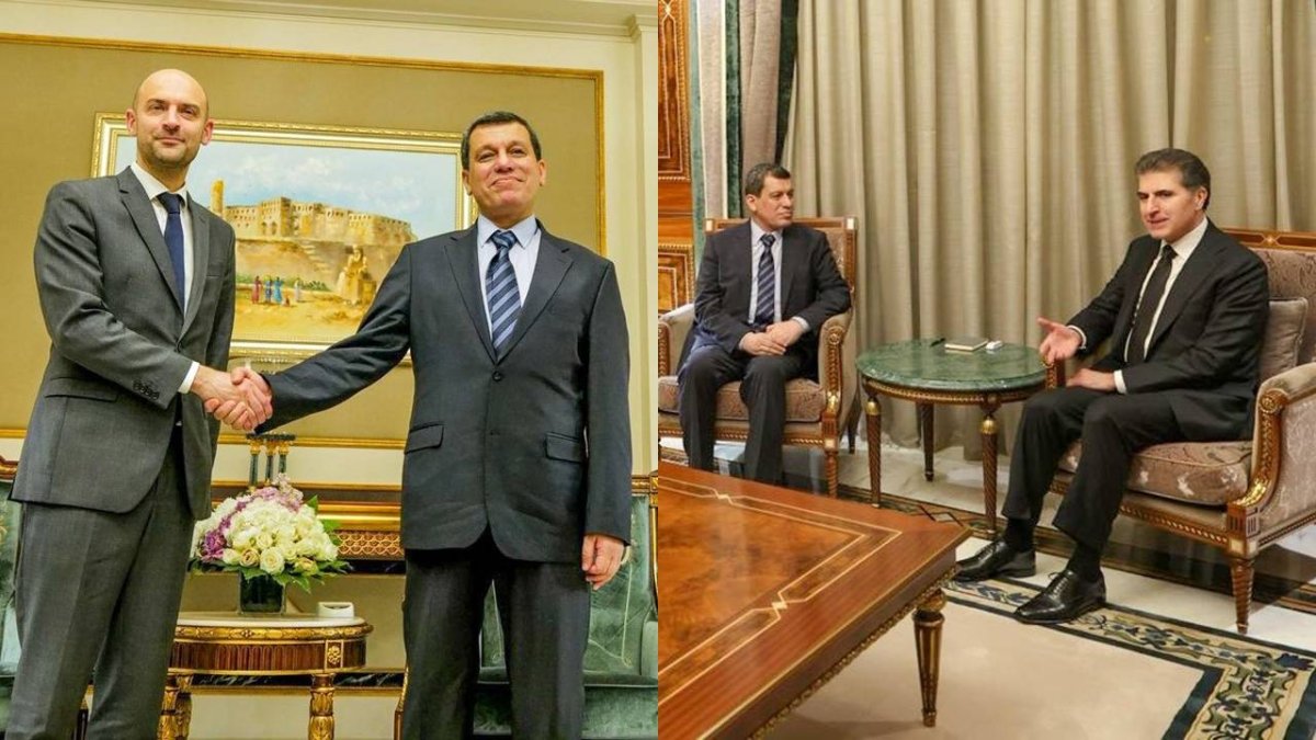 Li Hewlêrê 3 civîn bi hev re: Barrot bi Abdî û Barzanî re civiya