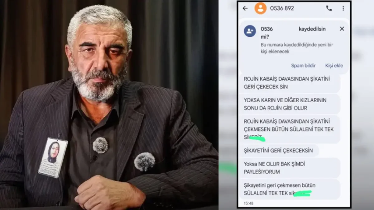 Peyamên gefxwarinê ji babê Rojîn Kabaîşê re hatin şandin